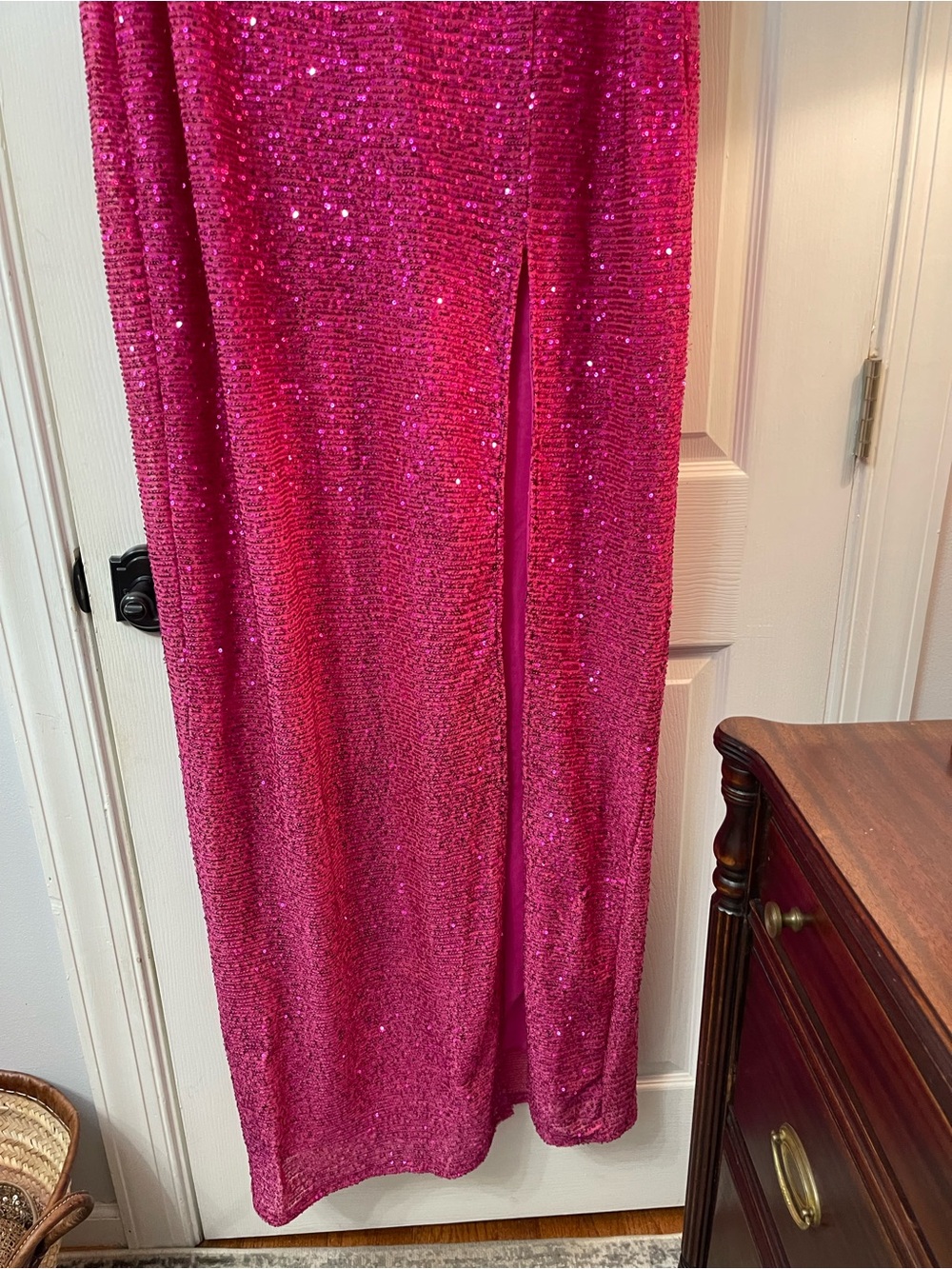Fashion Nova Fuchsia Sequin Maxi Dress TALL - Picture 3 of 12